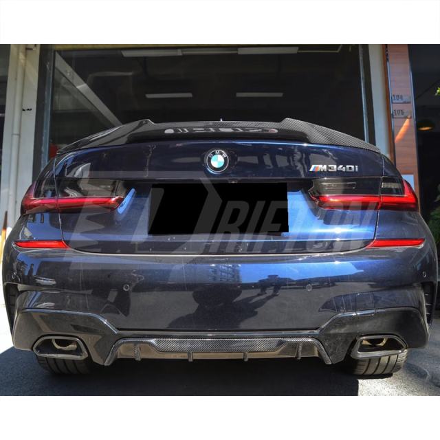 M4 Style Carbon Fiber Rear Trunk Spoiler Wing For BMW 3 Series G20 2019-2025