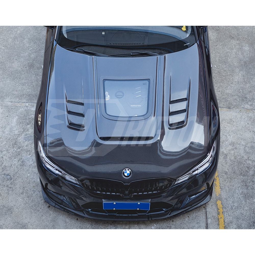 CMST Style Carbon Fiber Glass Transparent Hood Bonnet For BMW 3 Series G20 2019-2025