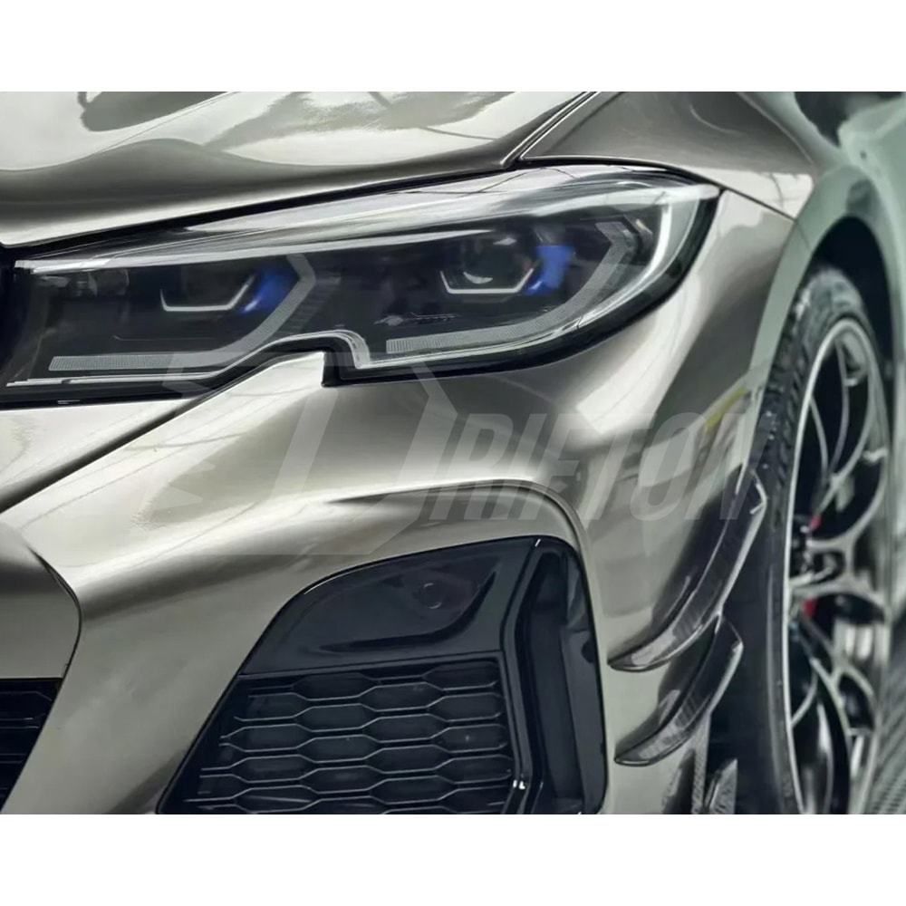 TAKD Style Dry Carbon Fiber Front Canards For BMW 3 Series G20 2019-2022