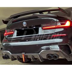 MP GT Style Carbon Fiber Rear Spoiler Wing For BMW 3 Series G20 2019-2025
