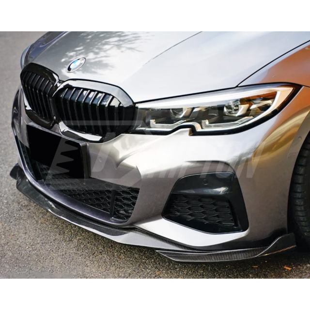 TAKD V2 Style Dry Carbon Fiber Front Lip For BMW 3 Series G20 2019-2022