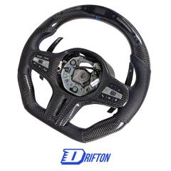 Customize Carbon Fiber Perforated Leather LED Display Steering Wheel For BMW 3 Series G20 2019-2025