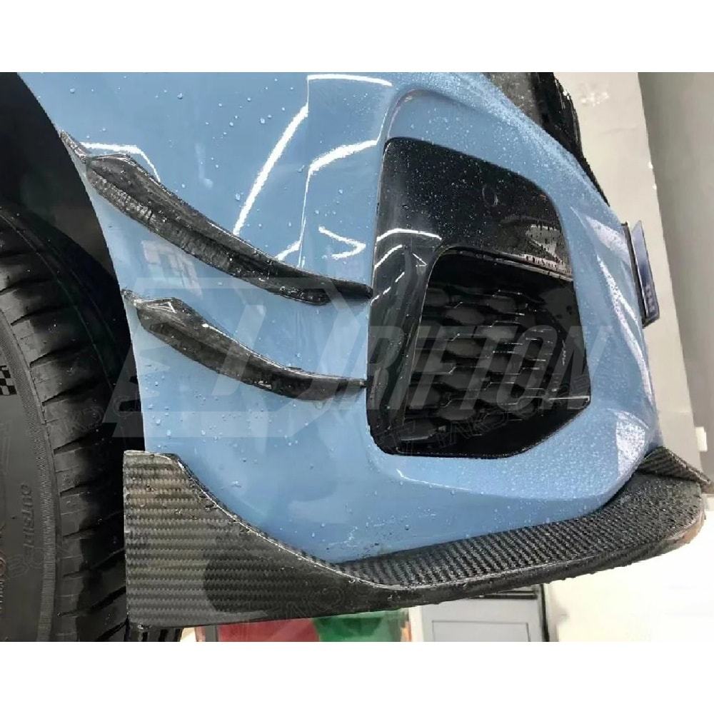 TAKD Style Dry Carbon Fiber Front Canards For BMW 3 Series G20 2019-2022