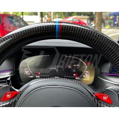 Customize Carbon Fiber Perforated Leather LED Display Steering Wheel For BMW 3 Series G20 2019-2025