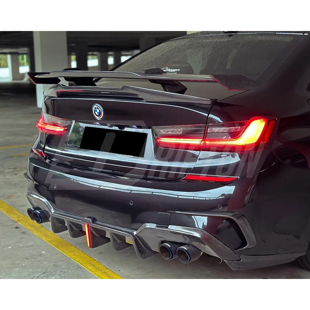 MP GT Style Carbon Fiber Rear Spoiler Wing For BMW 3 Series G20 2019-2025