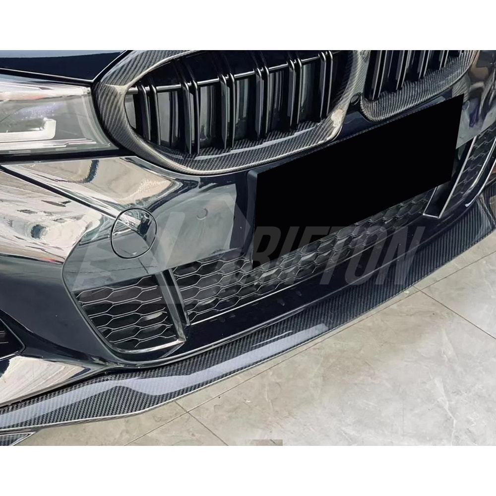 TAKD V2 Style Dry Carbon Fiber Front Lip For BMW 3 Series G20 2019-2022
