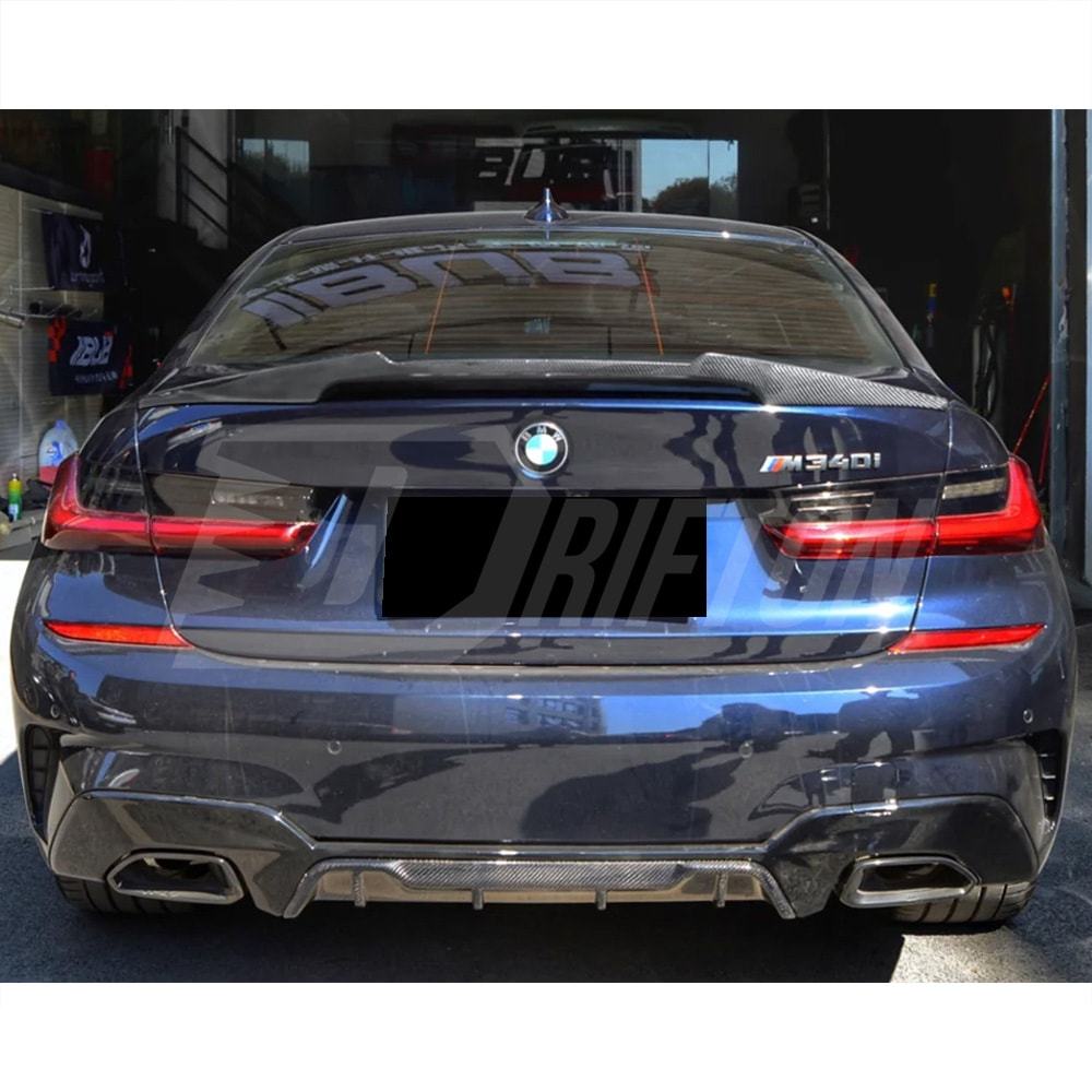 M4 Style Carbon Fiber Rear Trunk Spoiler Wing For BMW 3 Series G20 2019-2025