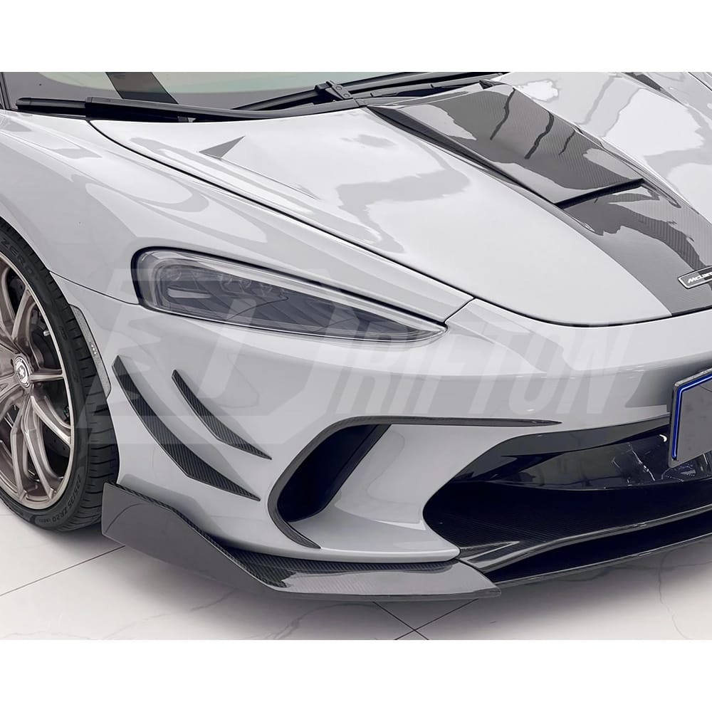 Dry Carbon Fiber Front Bumper Vent Cover Air Inlet Trim For Mclaren GT