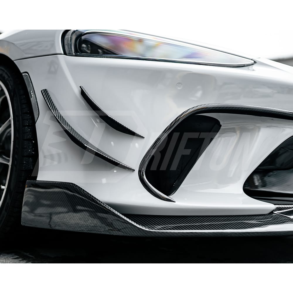 Dry Carbon Fiber Front Bumper Vent Cover Air Inlet Trim For Mclaren GT