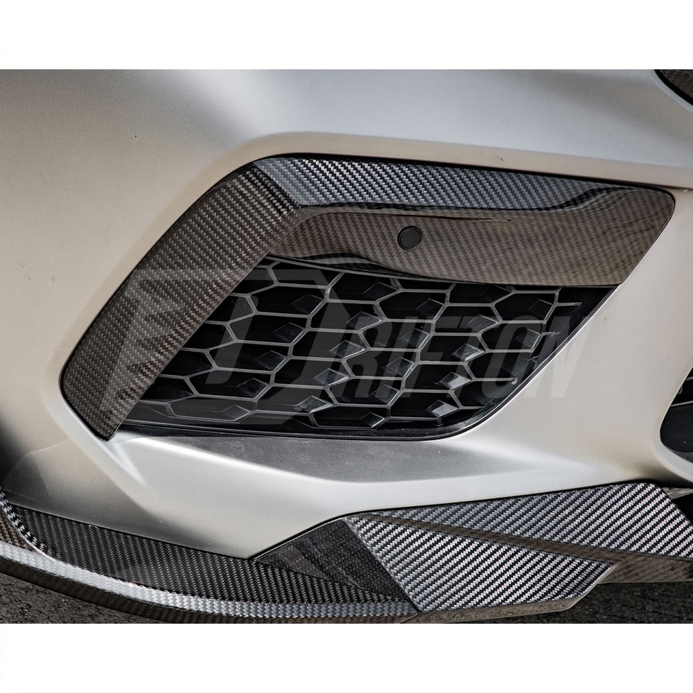OEM Style Dry Carbon Fiber Front Bumper Vent Trim For BMW M8 F90 F91 F92 F93 2020-2024