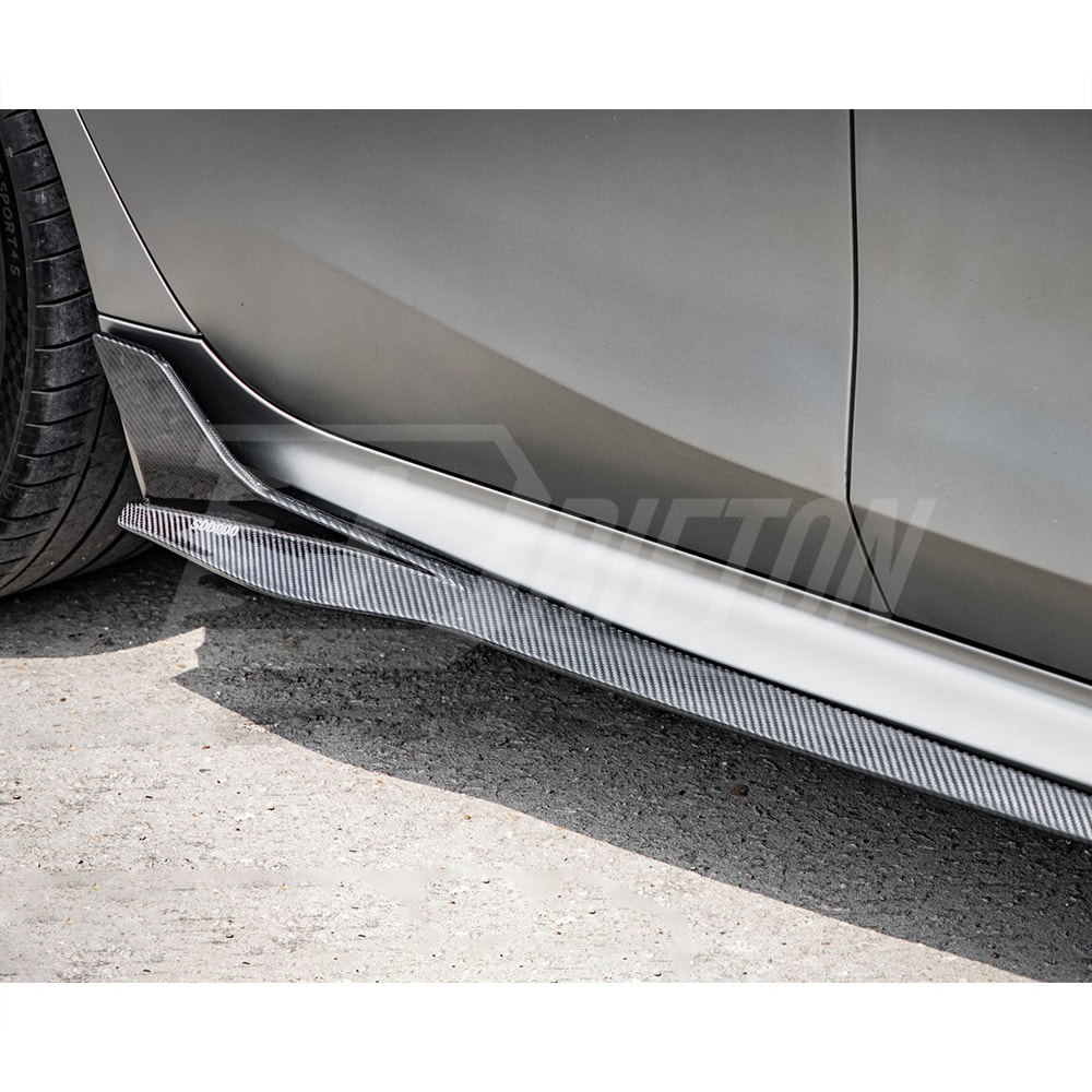 SQ Style Dry Carbon Fiber Side Skirt For BMW M8 F90 F91 F92 F93 2020-2024
