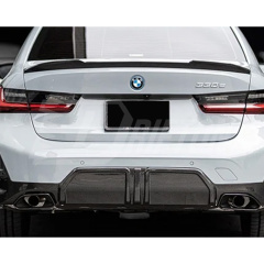MP Style Dry Carbon Fiber Rear Diffuser Set For BMW 3 Serises G20 M340i LCI 2023-On