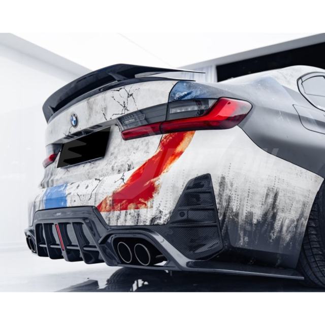 CMST Style Dry Carbon Fiber Rear Diffuser For BMW 3 Serises G20 LCI 2023-On