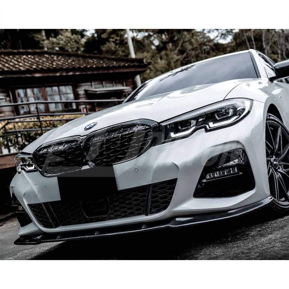 FD Style Carbon Fiber Front Lip For BMW 3 Series G20 2019-2022