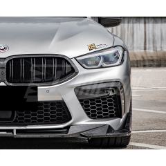 OEM Style Dry Carbon Fiber Front Bumper Vent Trim For BMW M8 F91 F92 F93 2020-2024
