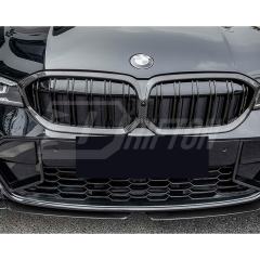 Double Slat Style Dry Carbon Fiber Front Grill For BMW 3 Series G20 LCI 2023-On