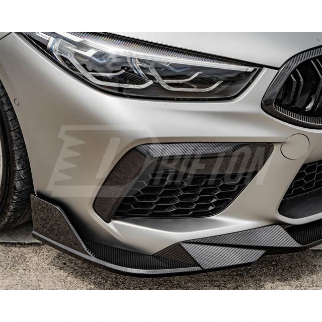 OEM Style Dry Carbon Fiber Front Bumper Vent Trim For BMW M8 F91 F92 F93 2020-2024
