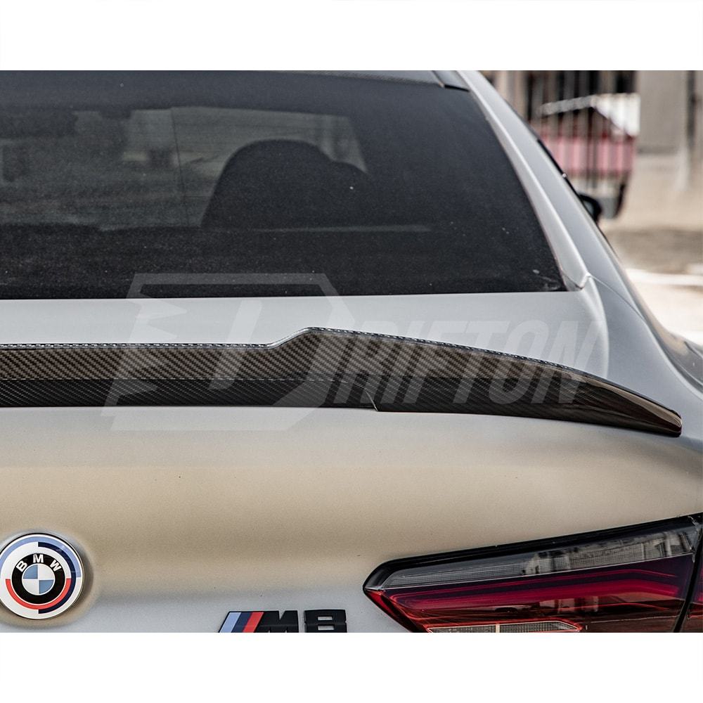 PSM Style Dry Carbon Fiber Rear Spoiler Trunk Wing For BMW M8 F91 F92 F93 2020-2024