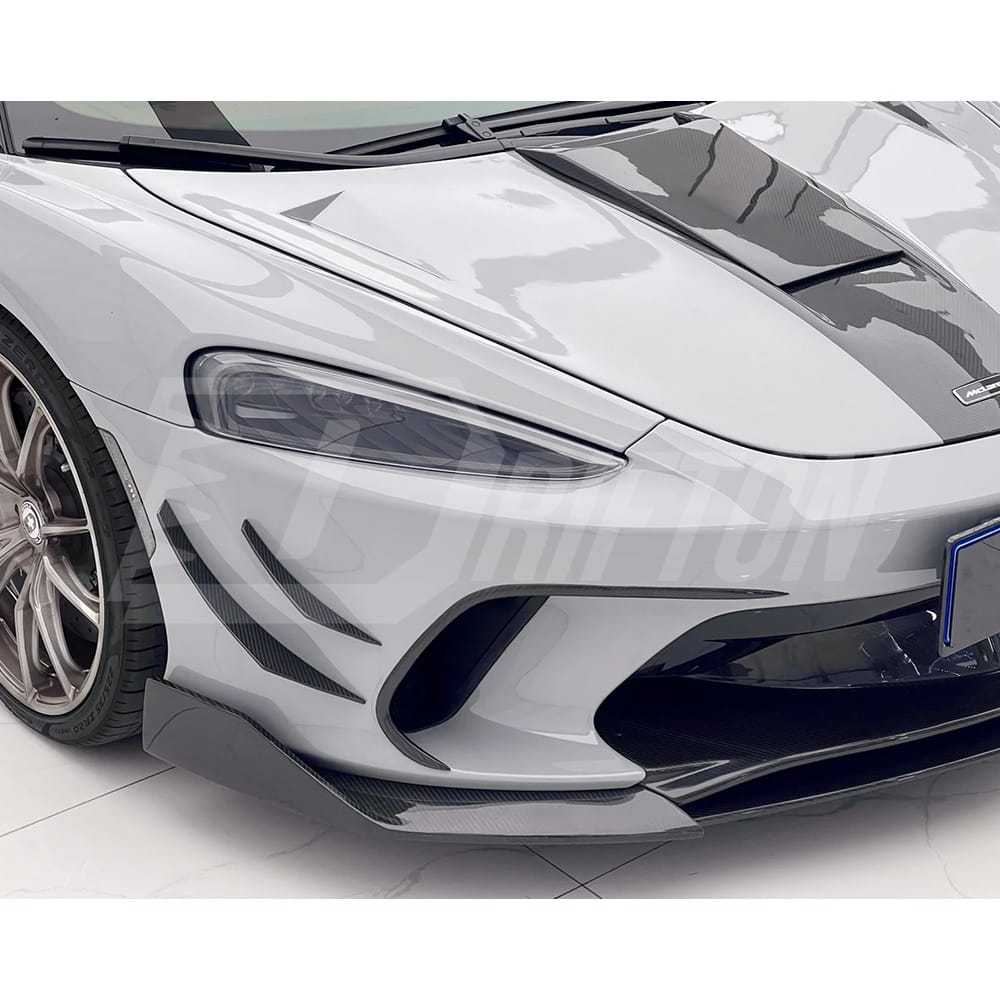 Dry Carbon Fiber Front Bumper Vent Cover Air Inlet Trim For Mclaren GT