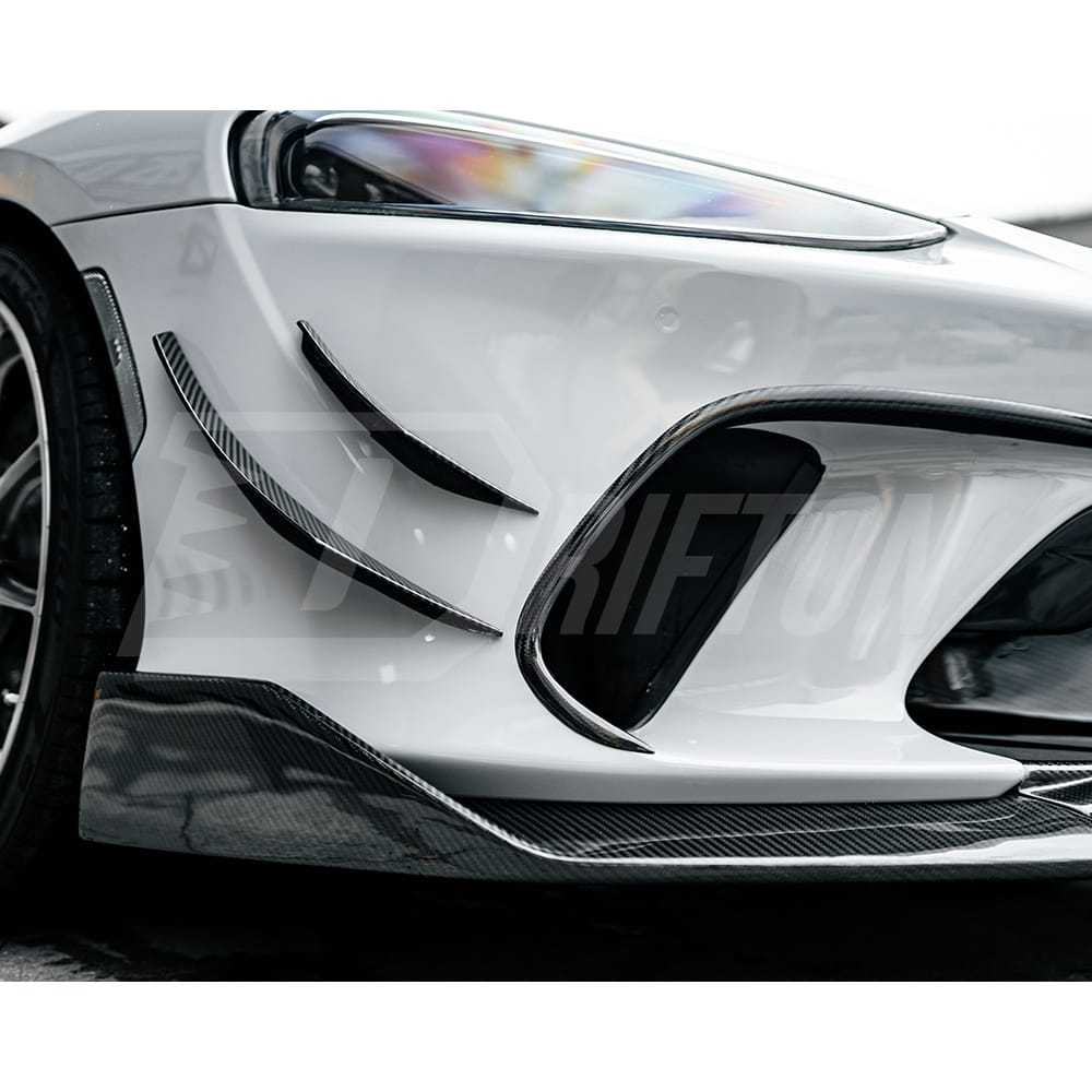 Dry Carbon Fiber Front Bumper Vent Cover Air Inlet Trim For Mclaren GT