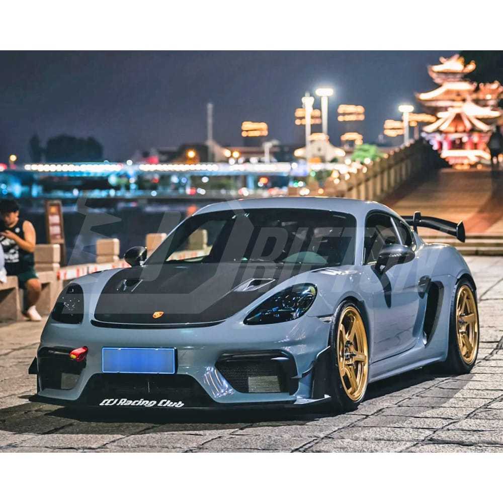 GT4RS Style Dry Carbon Fiber Rear GT Spoiler For Porsche 718 Cayman Boxster 2016-2025
