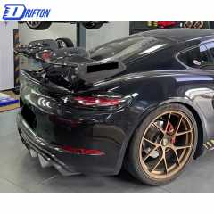 GT4RS Style Carbon Fiber Rear GT Spoiler For Porsche 718 Cayman Boxster 2016-2025