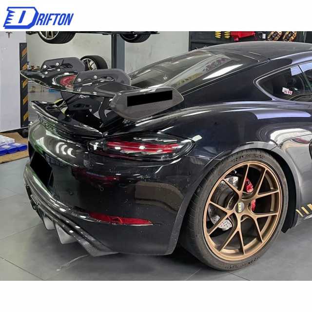 GT4RS Style Carbon Fiber Rear GT Spoiler For Porsche 718 Cayman Boxster 2016-2025