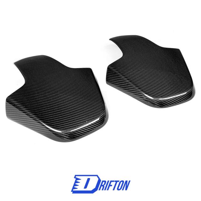 Dry Carbon Fiber Car Seat Back Trims For BMW M8 F91 F92 F93 2020-2024