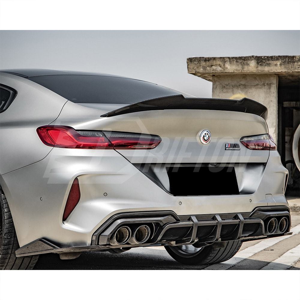 PSM Style Dry Carbon Fiber Rear Spoiler Trunk Wing For BMW M8 F91 F92 F93 2020-2024