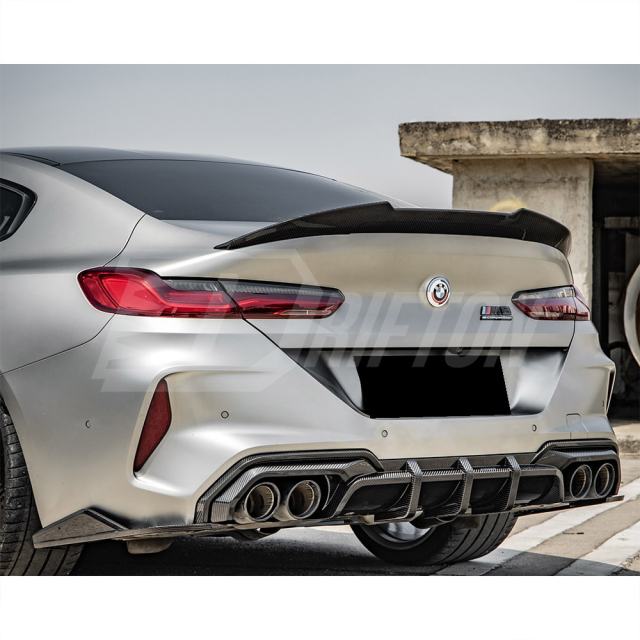 PSM Style Dry Carbon Fiber Rear Spoiler Trunk Wing For BMW M8 F91 F92 F93 2020-2024