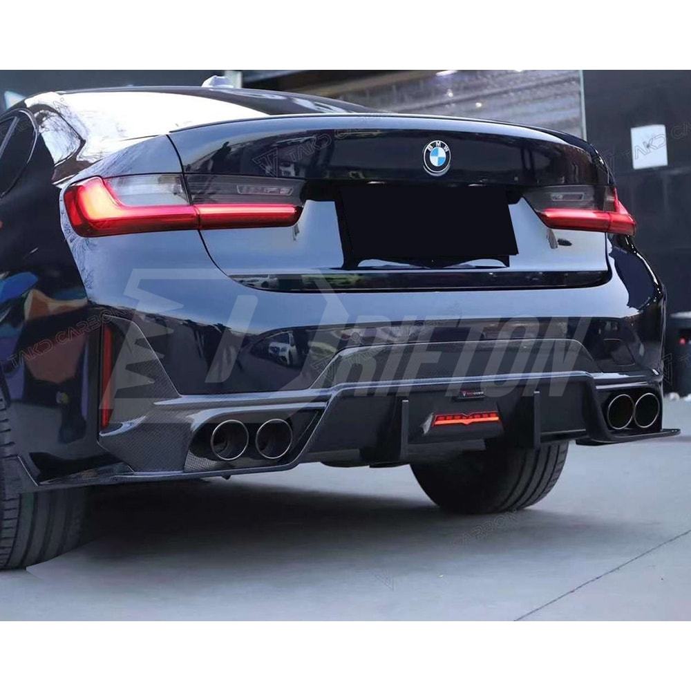 TAKD Style Dry Carbon Fiber Rear Diffuser For BMW 3 Series G20 LCI 2023-On