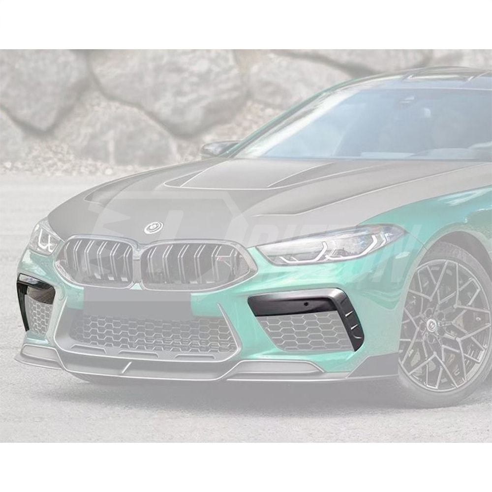 Paktechz Style Dry Carbon Fiber Front Bumper Canards For BMW M8 F91 F92 F93 2020-2024