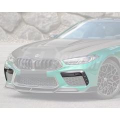 Paktechz Style Dry Carbon Fiber Front Bumper Canards For BMW M8 F91 F92 F93 2020-2024