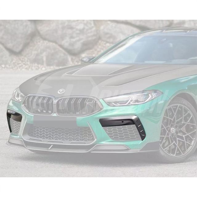 Paktechz Style Dry Carbon Fiber Front Bumper Canards For BMW M8 F91 F92 F93 2020-2024