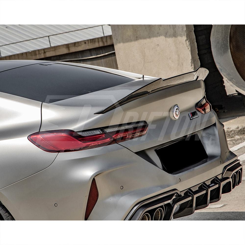 PSM Style Dry Carbon Fiber Rear Spoiler Trunk Wing For BMW M8 F91 F92 F93 2020-2024