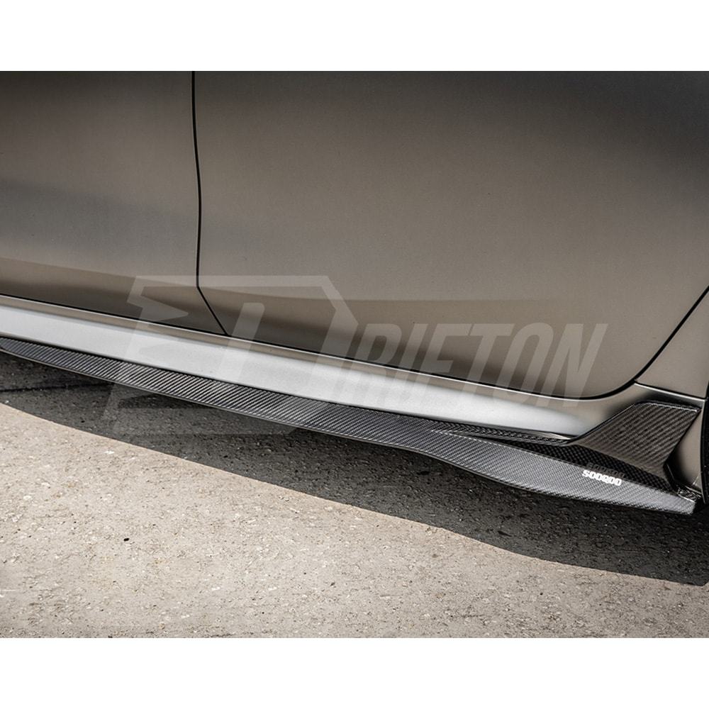 SQ Style Dry Carbon Fiber Side Skirt For BMW M8 F91 F92 F93 2020-2024