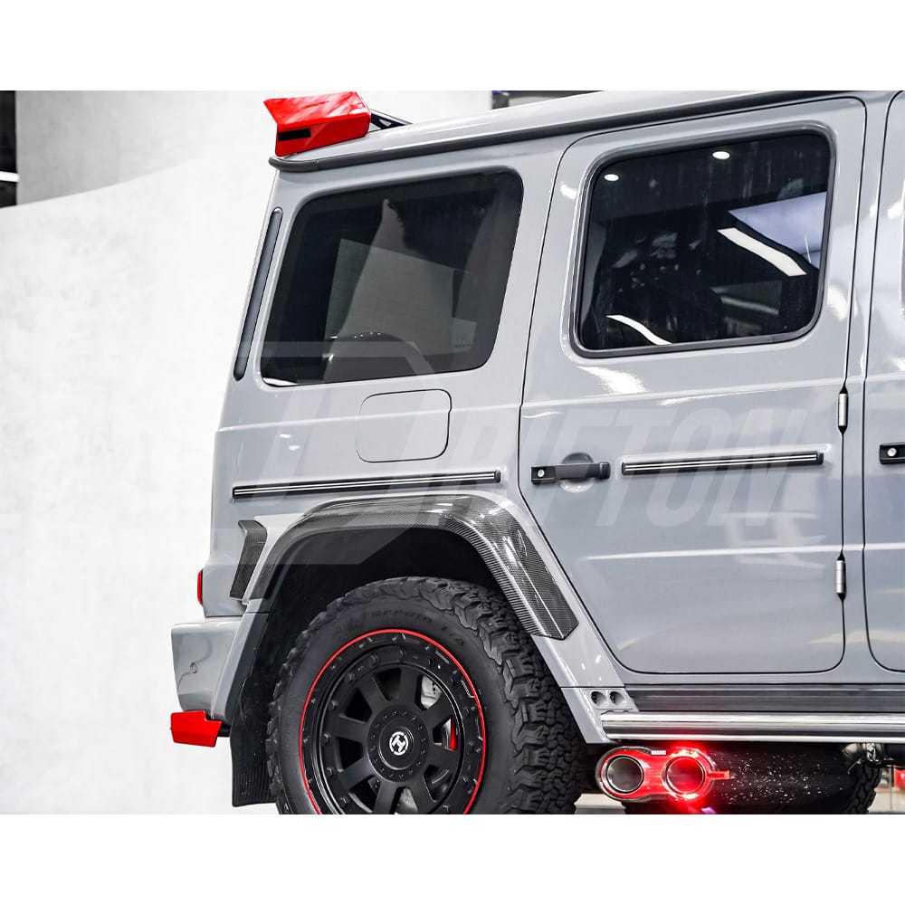 G900 Rocket Style Dry Carbon Fiber Rear Roof Spoiler For Mercedes Benz G Class W464 G63 AMG 2018-2024