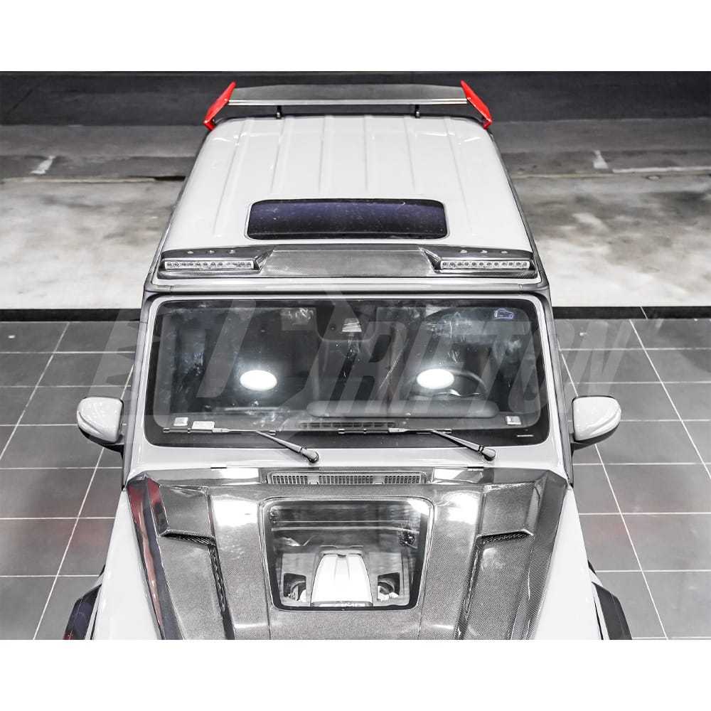 G900 Rocket Style Dry Carbon Fiber Rear Roof Spoiler For Mercedes Benz G Class W464 G63 AMG 2018-2024