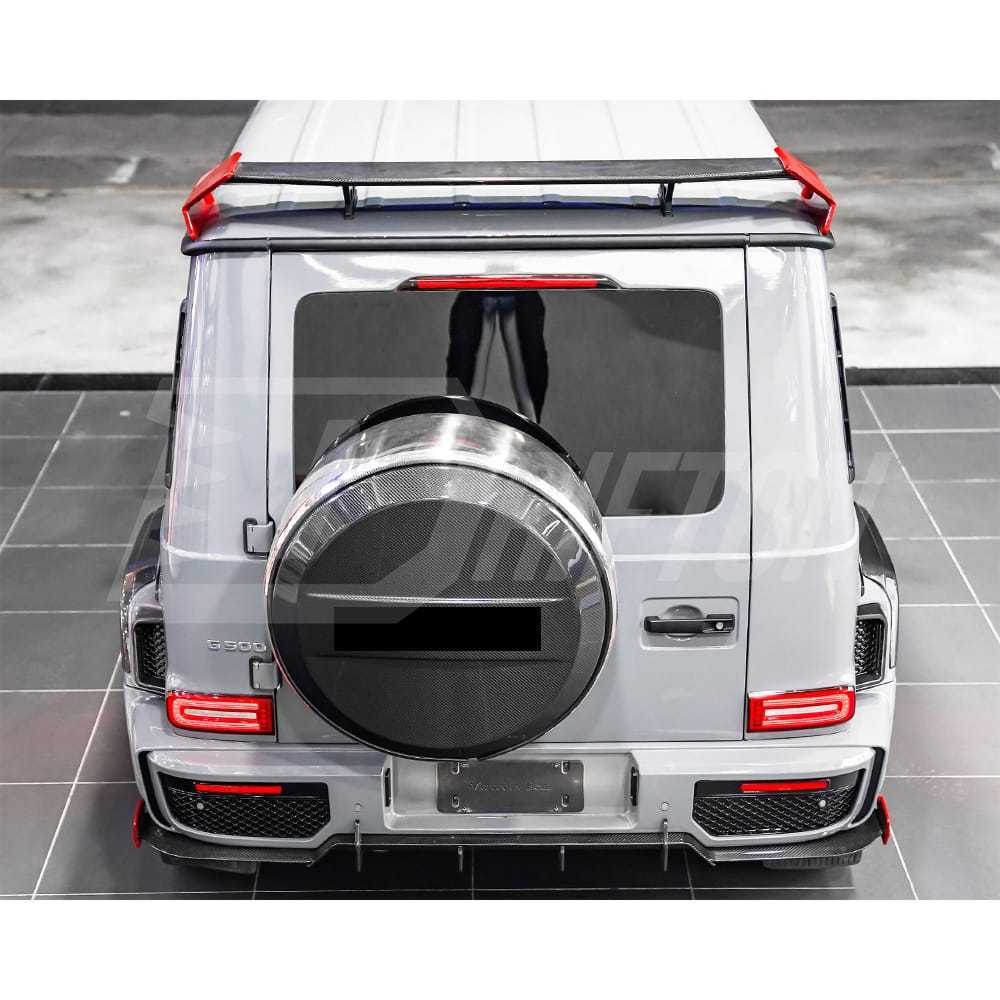 G900 Rocket Style Dry Carbon Fiber Rear Roof Spoiler For Mercedes Benz G Class W464 G63 AMG 2018-2024