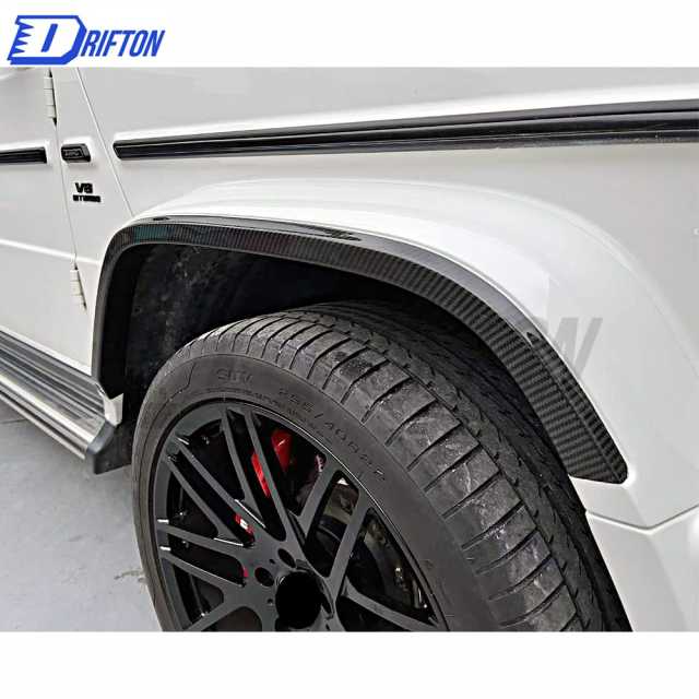 Urban Style Dry Carbon Fiber With Portion Primer Fender Wheel Trim For Mercedes Benz G Class W464 AMG G63 2018-2024
