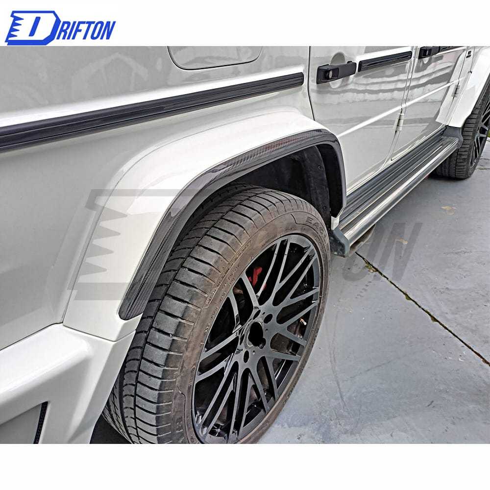 Urban Style Dry Carbon Fiber With Portion Primer Fender Wheel Trim For Mercedes Benz G Class W464 AMG G63 2018-2024