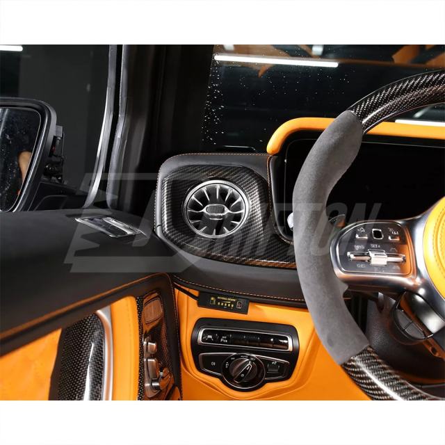Dry Carbon Fiber Interior Kits AC Vents Trim Cover For Mercedes Benz G Class W464 G500 AMG G63 2018-2024