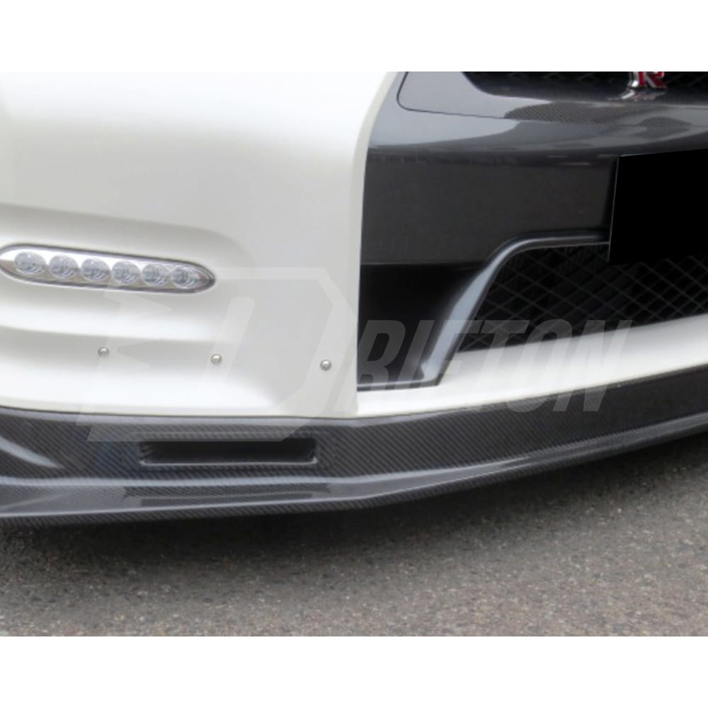 HKS Kansai Style Carbon Fiber Front Lip With Air Duct For Nissan R35 GTR 2012-2016
