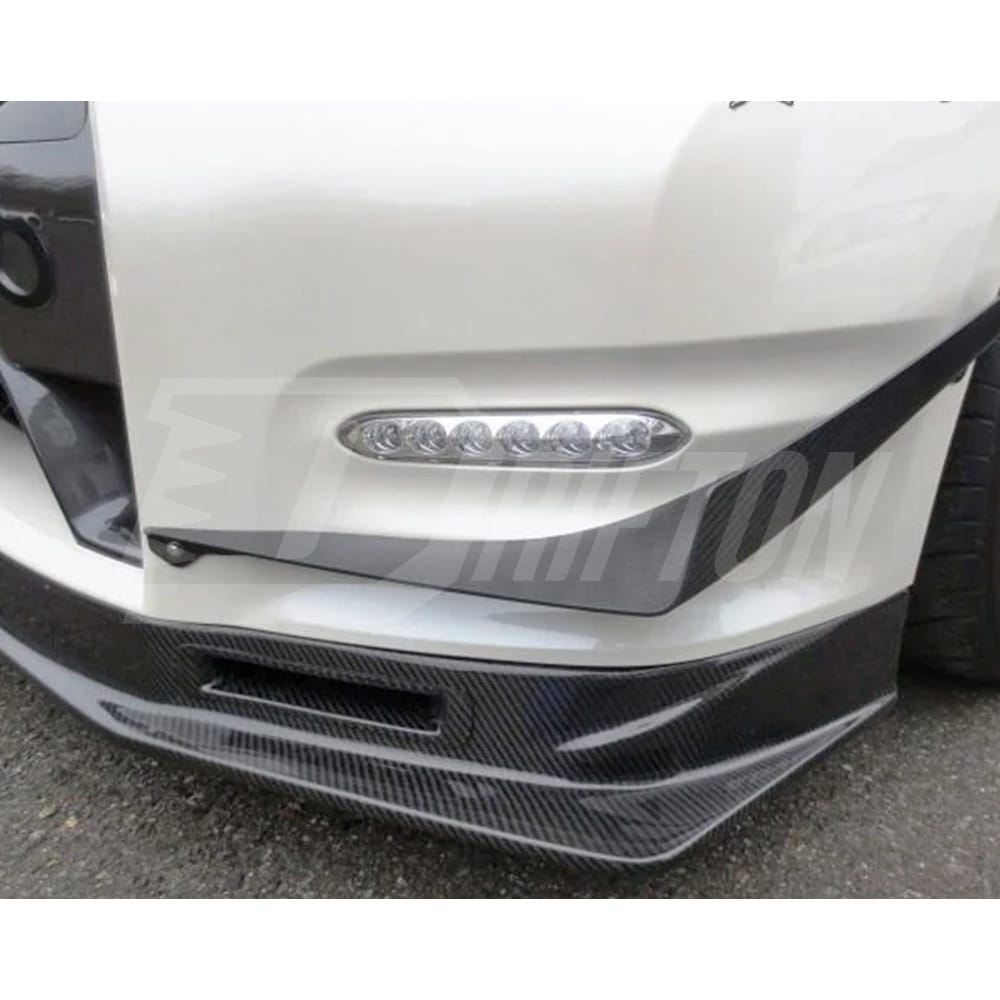 HKS Kansai Style Carbon Fiber Front Lip With Air Duct For Nissan R35 GTR 2012-2016