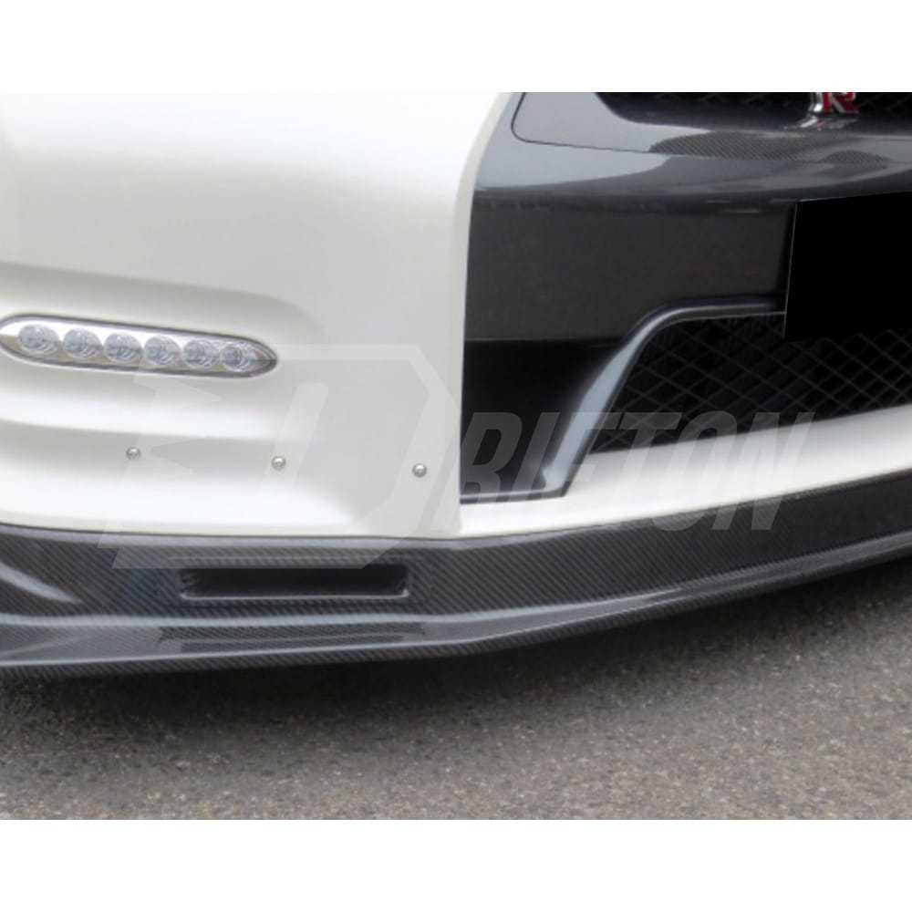 HKS Kansai Style Carbon Fiber Front Lip With Air Duct For Nissan R35 GTR 2012-2016
