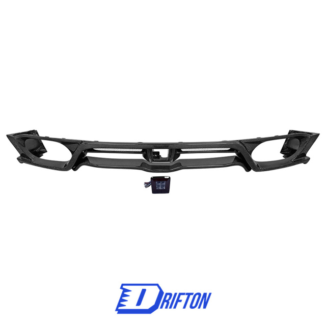 VARIS Style Carbon Fiber Rear Diffuser With Brake Lamp For Nissan R35 GTR 2008-2016