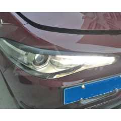 Dry Carbon Fiber Headlight  Eyebrows Eye Lid Trim For Alfa Romeo Giulia 2016-2023