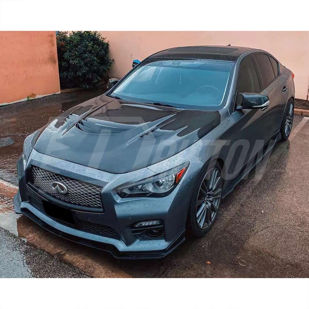 VA Style Carbon Fiber Engine Hood For INFINITI Q50 2013-2024