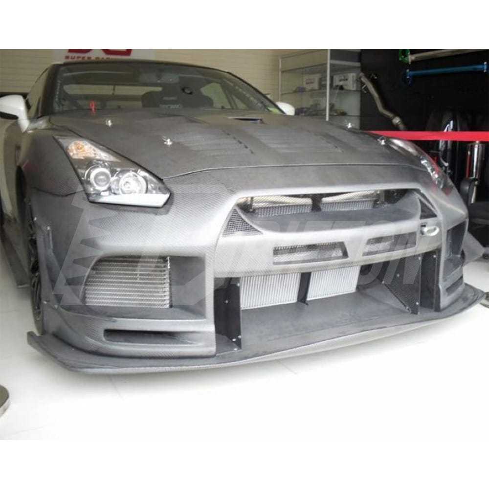Top Racing Style Carbon Fiber Front Bumper For Nissan R35 GTR 2008-2016