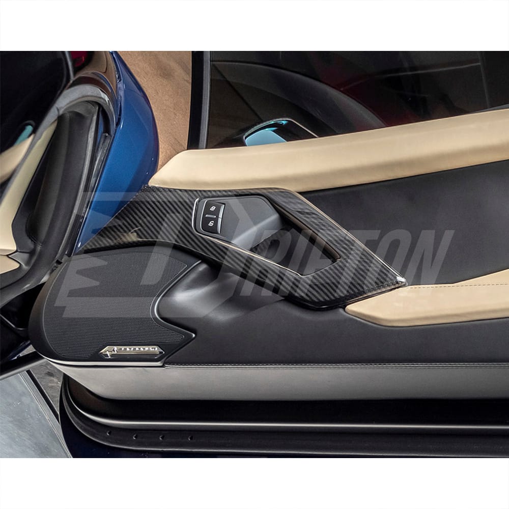 Dry Carbon Fiber Replacement Door Inner Handles Interiors Kits For Lamborghini Aventador LP700-4
